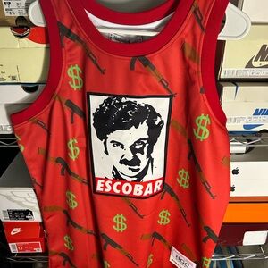 Escobar Red Graphic Tank Top